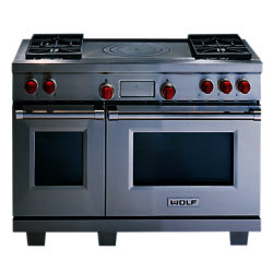 Wolf ICBDF484F Dual Fuel Range Cooker, Stainless Steel